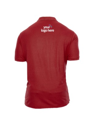 Short Sleeve Cotton Polo T-Shirt Red